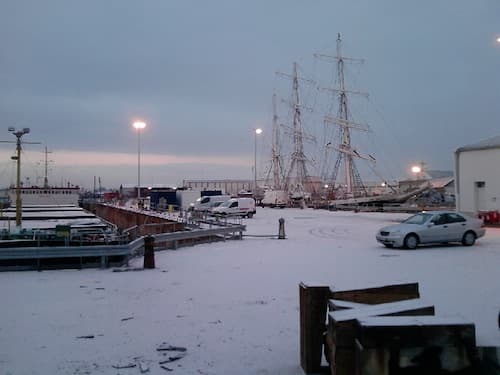 Neige à St-Nazaire mais rien sur Nantes...