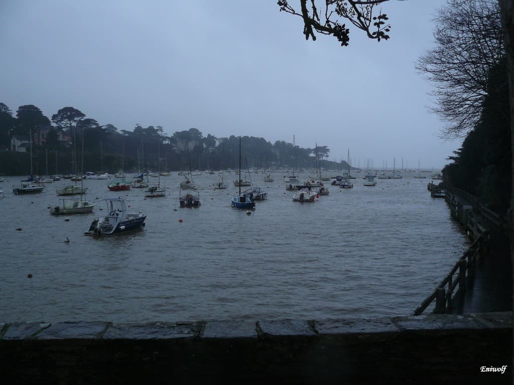 Port sous la bruine