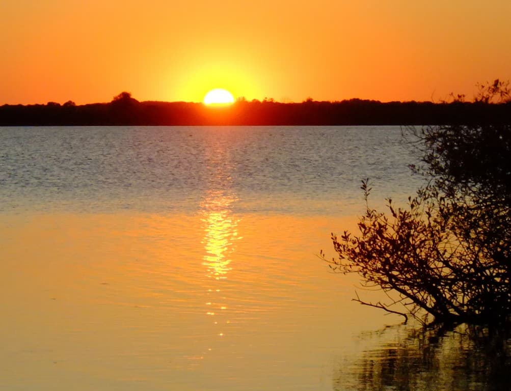 coucher de soleil, lac de Grand-Lieu