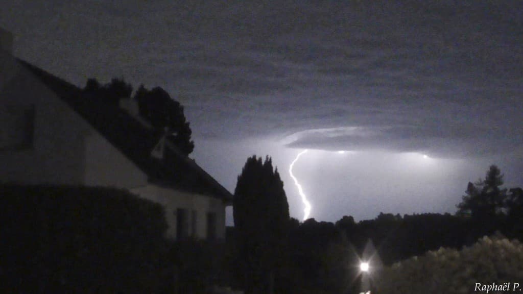 Orage très électrique près de Nantes
