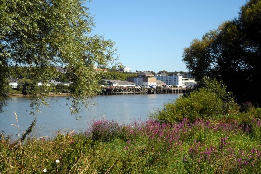 Vue depuis les berges de Trentemoult