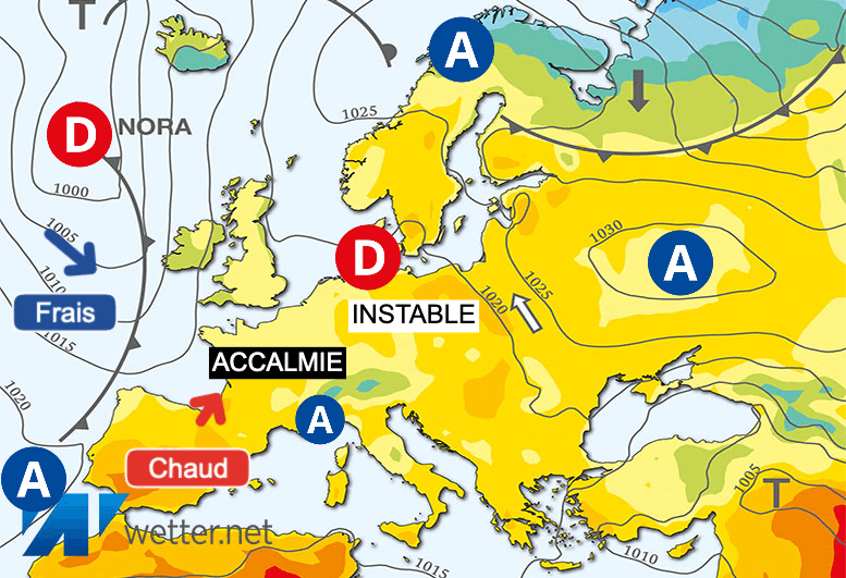 Carte de prévisions d'europe du Samedi 25 mai 2024