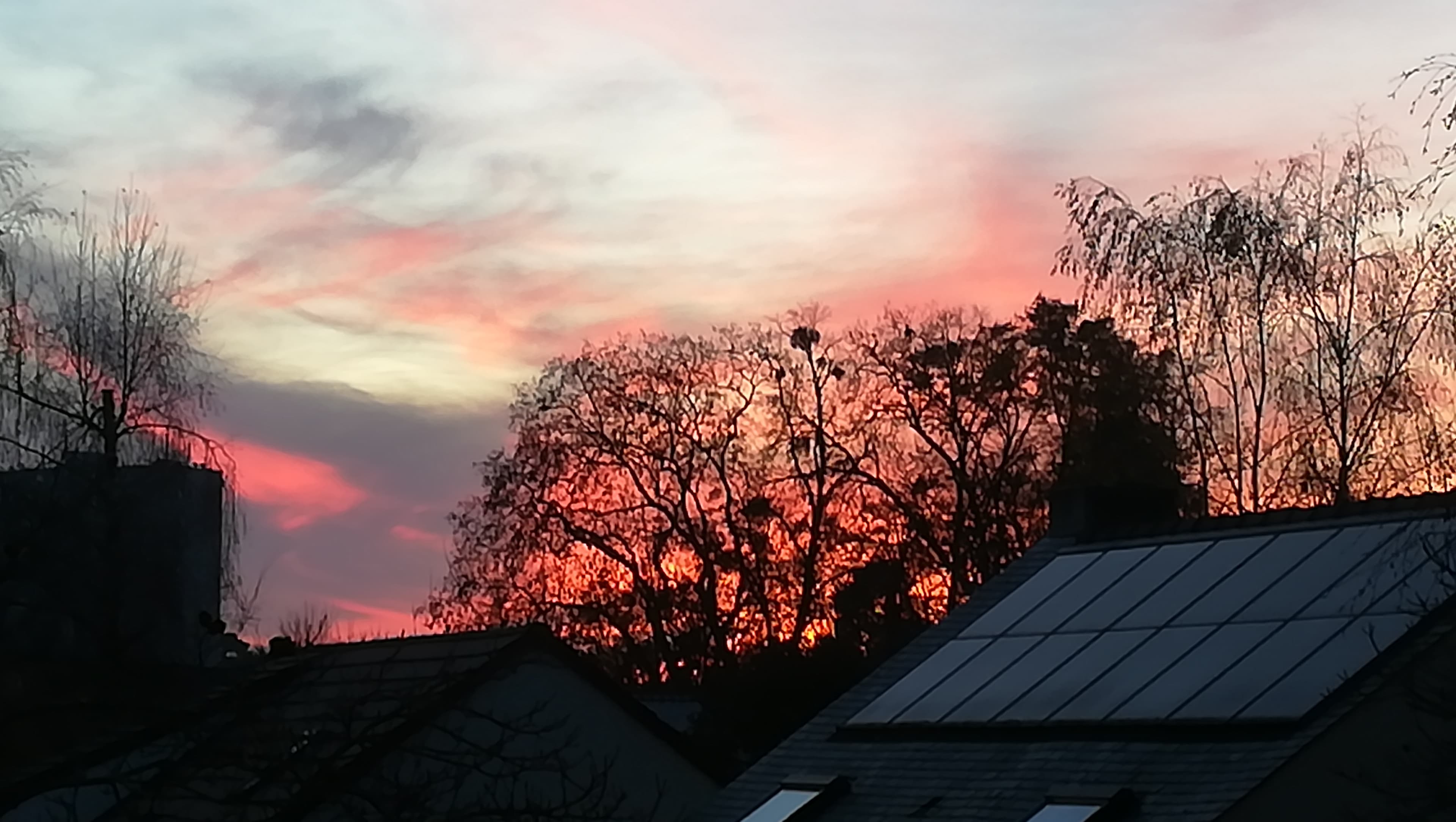 Couché de soleil sur Nantes Erdre