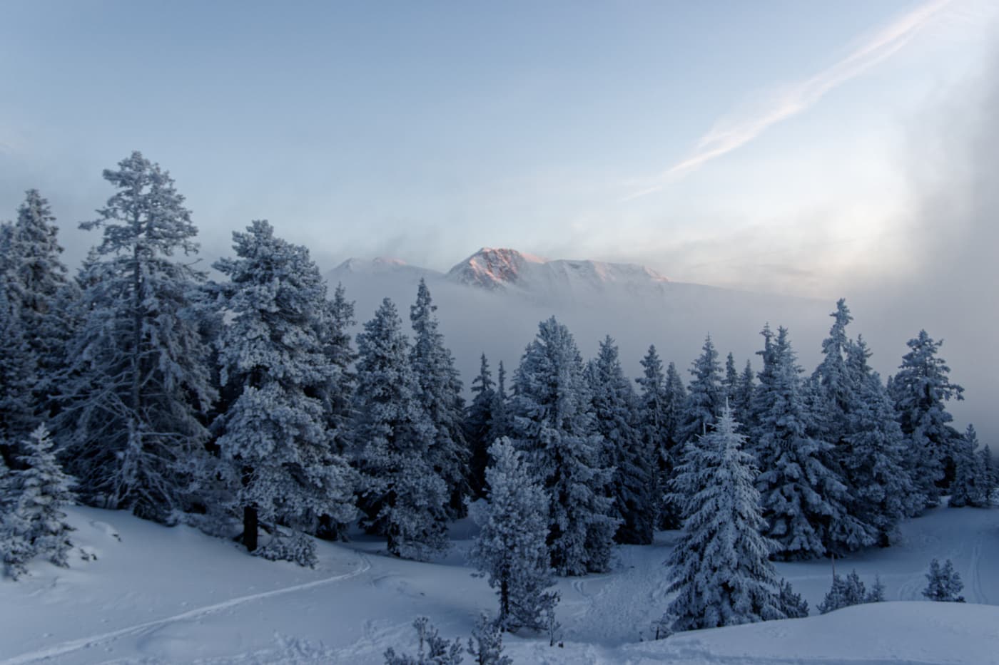 coucher de soleil sur le taillefer