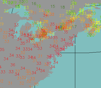 Image d'illustration pour Vague de chaleur sur le Canada et l'Est des Etats-Unis