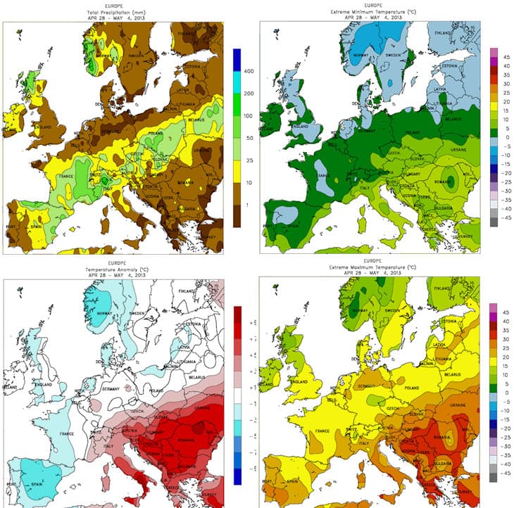 Image d'illustration pour Bilan météo hebdomadaire sur la France et l'Europe