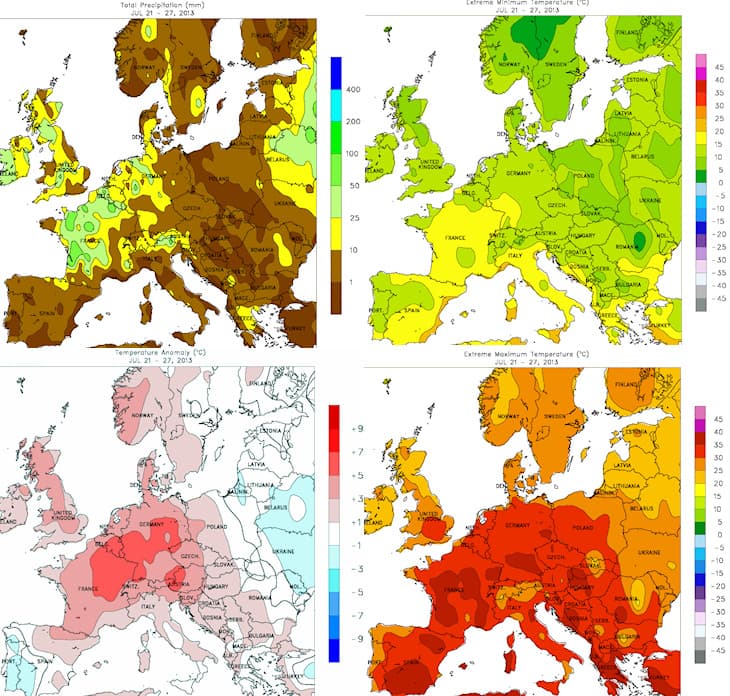 Image d'illustration pour Bilan météo hebdomadaire sur la France et l'Europe