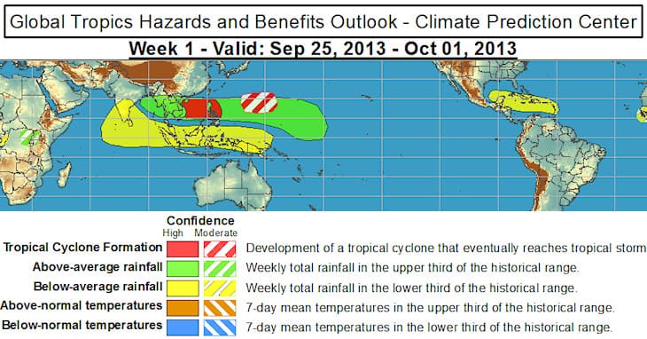 Image d'illustration pour Bulletin de météorologie tropicale - risque cyclonique