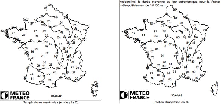 Image d'illustration pour Il y a 8 ans, le 30 avril 2005, la France avait chaud