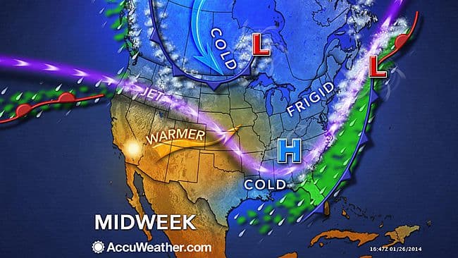 Image d'illustration pour Ecarts de température extrêmes en Amérique du Nord