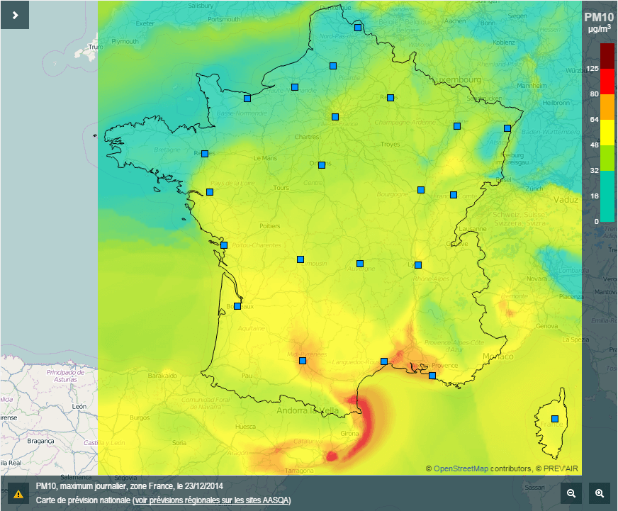 Image d'illustration pour Pic de pollution aux particules fines au Sud
