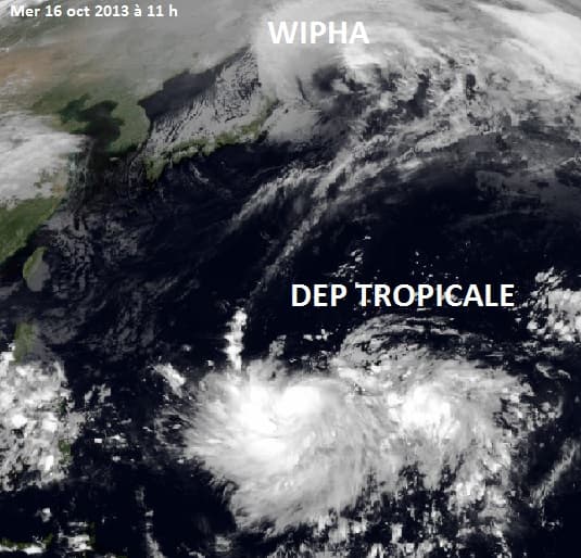 Image d'illustration pour Typhon Wipha (Japon - île d'Izu Oshima)