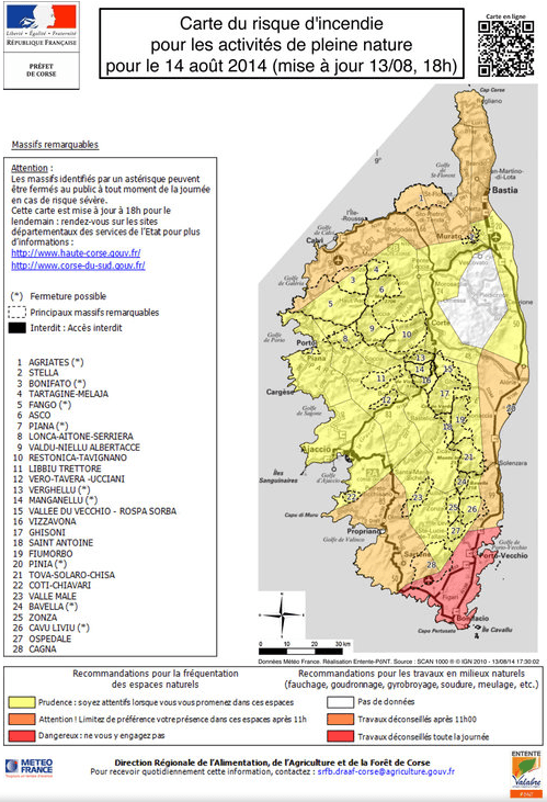 Image d'illustration pour Vent fort et risque d'incendie en Corse - Méditerranée