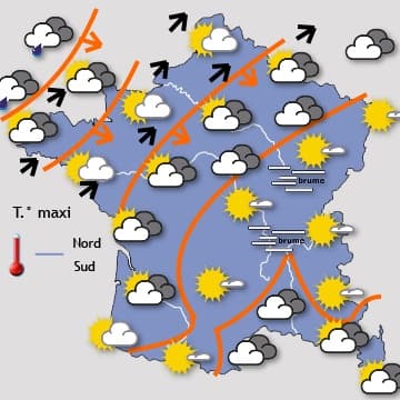Courant océanique, plus ou moins perturbé sur la moitié Nord