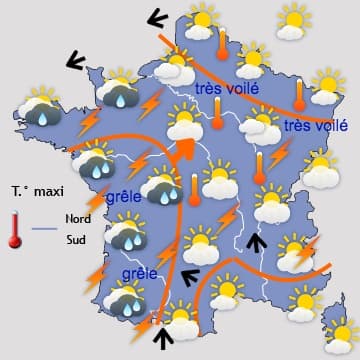 Une chaleur en atténuation mais des orages restant très fréquents