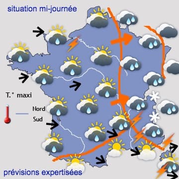 Vers un week-end très frais, agité et pluvieux !! 