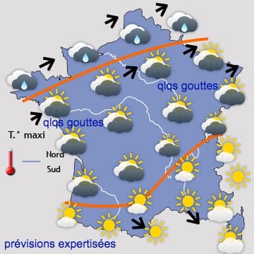 Généralement moins de pluie mais pas de douceur durable 