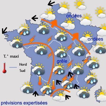 Chaud et orageux jusqu'à mardi, puis la douche froide !! 