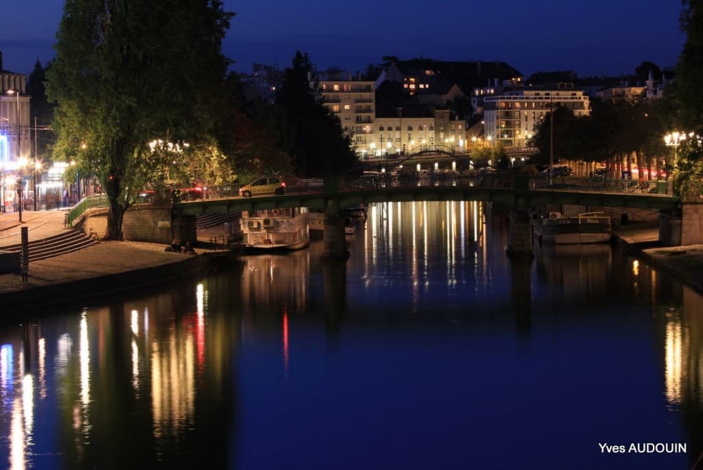 Beau crépuscule sur l'Erdre.