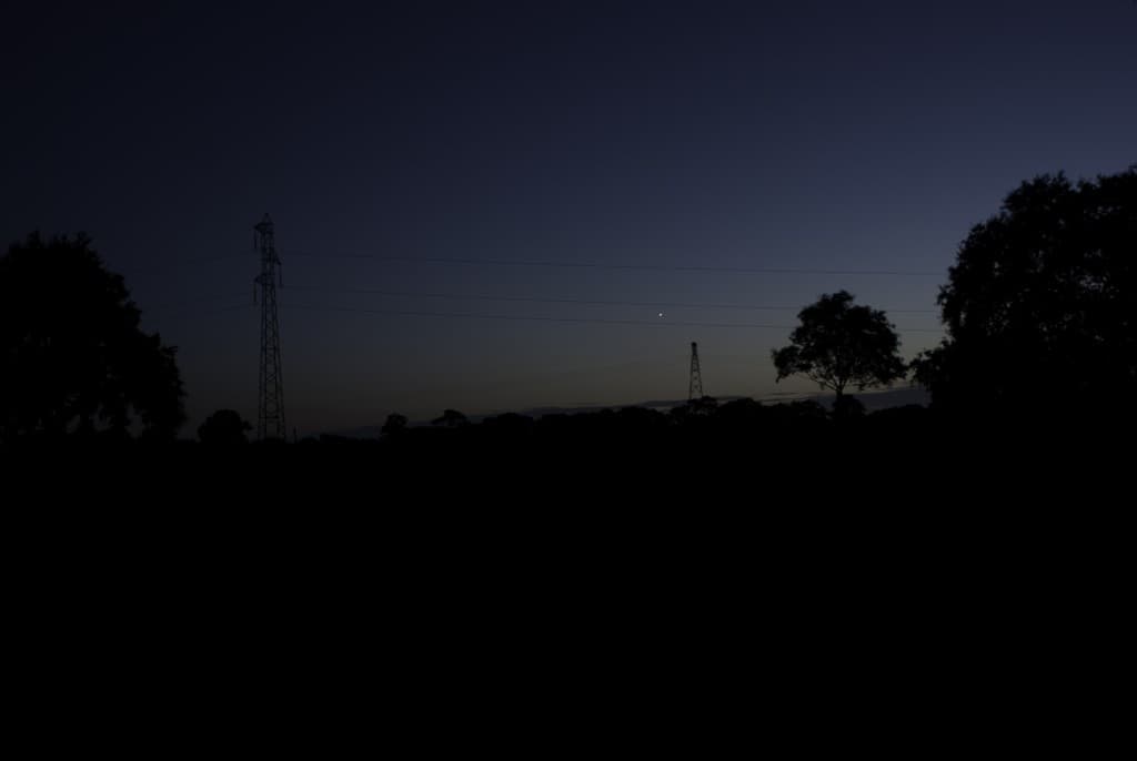 Coucher de soleil et Vénus