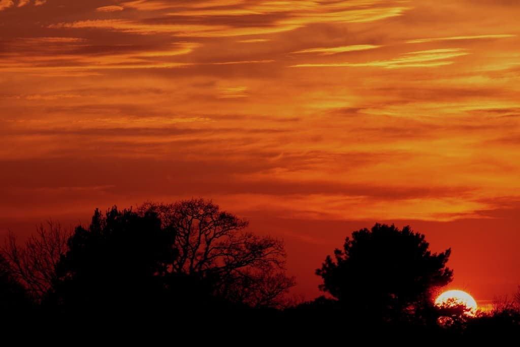 Ciel nuageux en fin de soirée