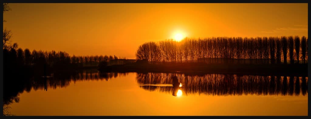 Coucher du soleil sur la Sarthe