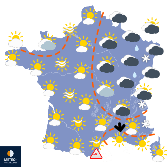 Plus doux, mais goutte froide en 2eme partie de semaine