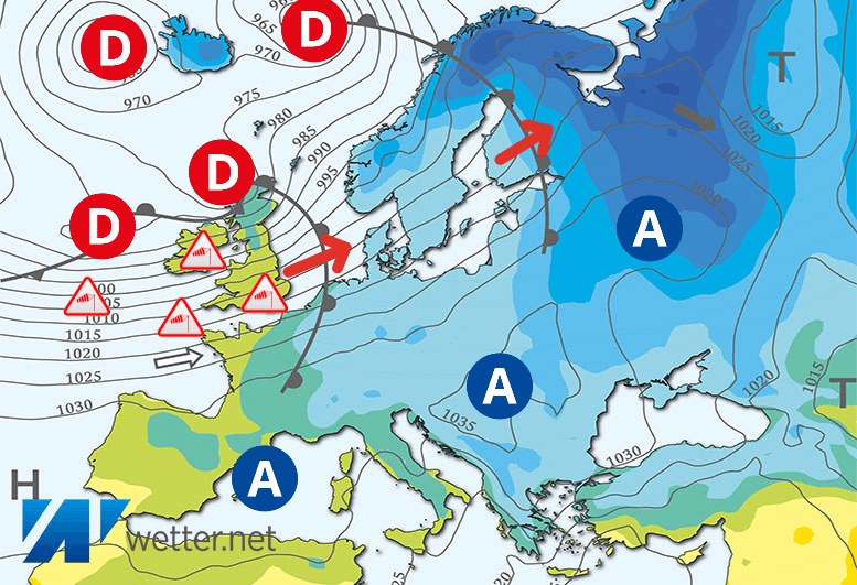 Carte de prévisions d'europe du Dimanche 21 janvier 2024