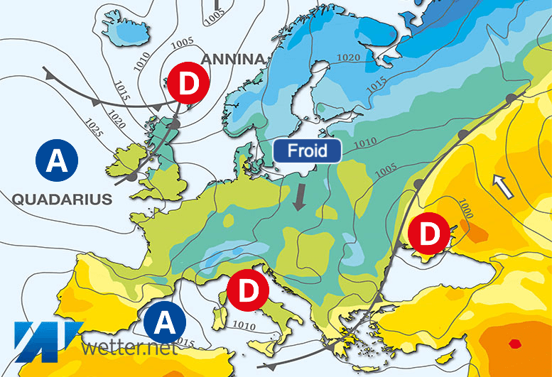 Carte de prévisions d'europe du Jeudi 18 avril 2024