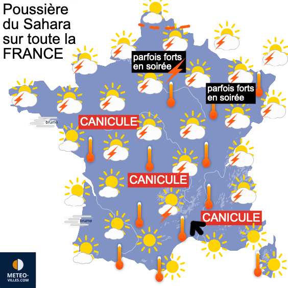 Encore des orages au nord, puis plus calme et moins chaud