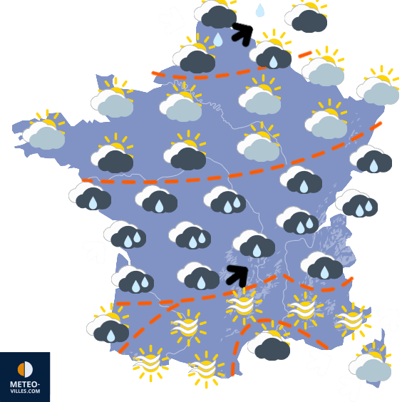 Retour temporaire de l'anticyclone par le nord