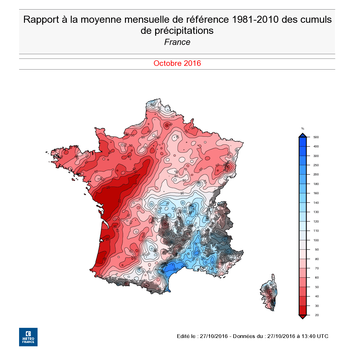 Image d'illustration pour Pré-bilan d'octobre 2016 : plus sec et frais que la normale