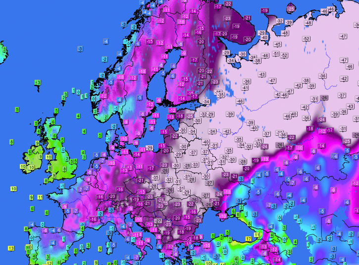 Image d'illustration pour Vague de froid massive sur l'Europe de l'Est