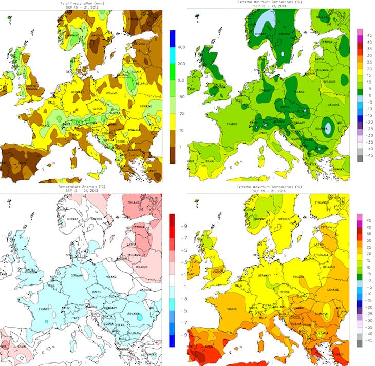 Image d'illustration pour Bilan météo hebdomadaire sur la France et l'Europe