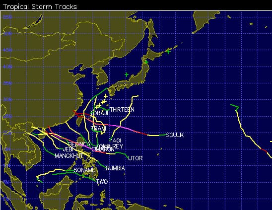 Image d'illustration pour Tempête tropicale Toraji (Corée du Sud - Japon)