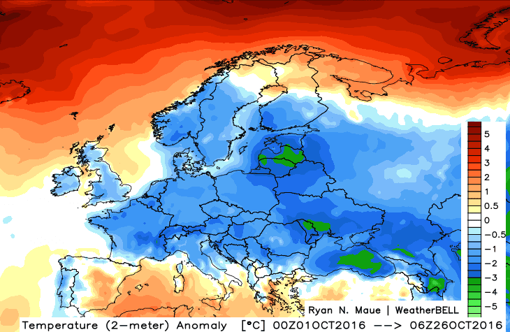 Image d'illustration pour Vers une première quinzaine de novembre froide en Europe ?