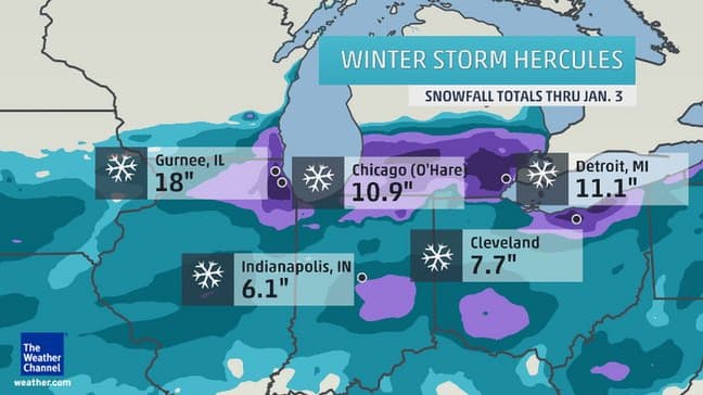 Image d'illustration pour Vague de froid et neige aux Etats-Unis