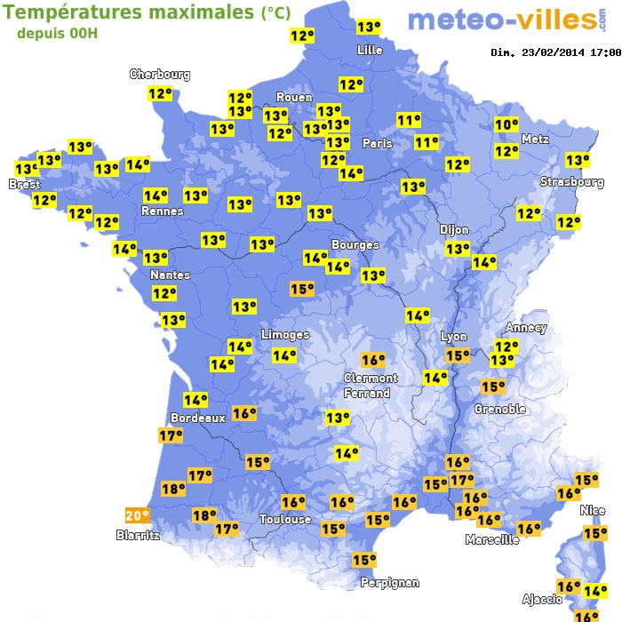 Image d'illustration pour Beau temps et grande douceur sur la France