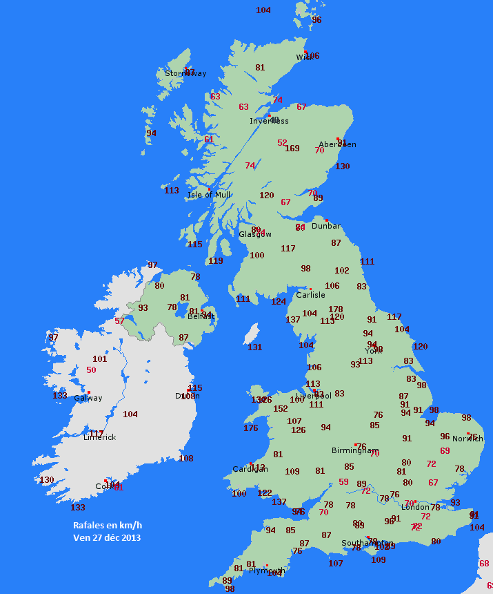 Image d'illustration pour Bilan de la tempête Erich (France, Iles Britanniques, Belgique)