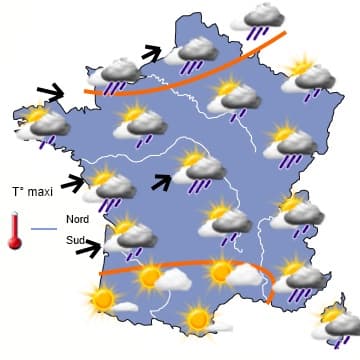Beaucoup de pluie jusqu'à mercredi, puis temporairement plus sec et très doux