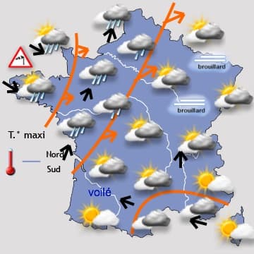 Remontée des températures mais souvent beaucoup de pluie