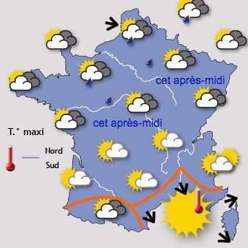 Pas de grand beau temps en vue, sauf près de la Méditerranée