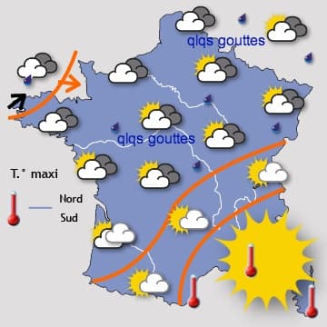Nuages au Nord, soleil dans le Midi...