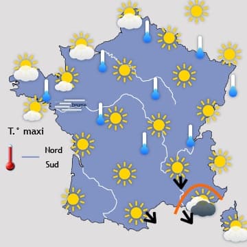 Début d'un lent redoux avec quelques pluies verglaçantes