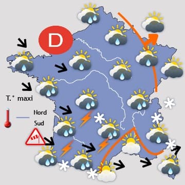 Temporairement moins pluvieux et plus doux