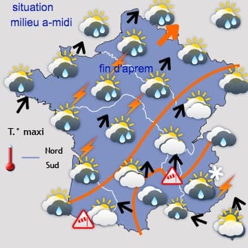 Envolée des températures entre vendredi et samedi