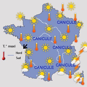Fin de la canicule programmée entre mercredi et vendredi prochain