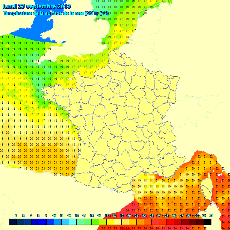 Image d'illustration pour Température de l'eau (Manche - Atlantique - Méditerranée)